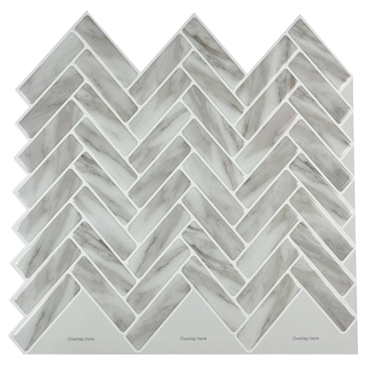 Herringbone Stick on Tile (Grey Marble) – Sticky Tiles™ Australia