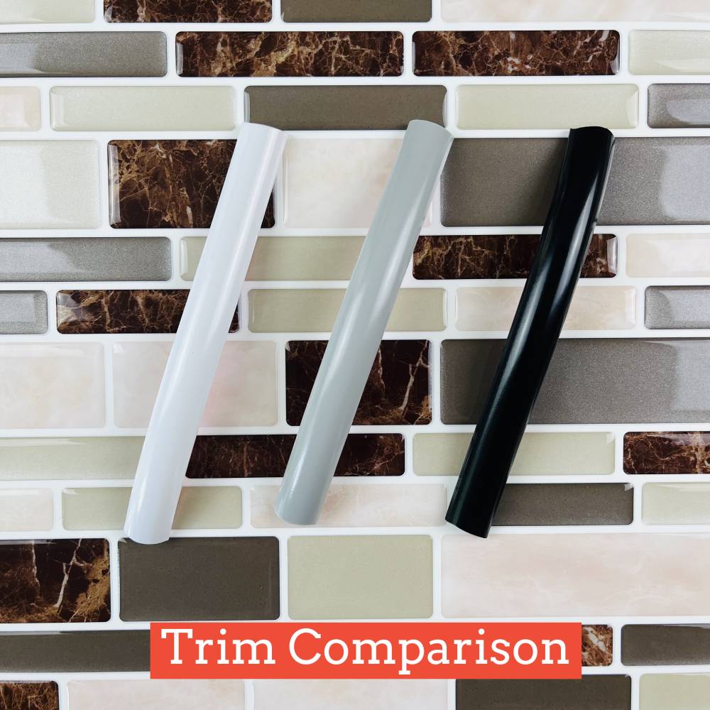 Mosaic Stick on Tile (Brown Marble/Beige) - Sticky Tiles™ Australia