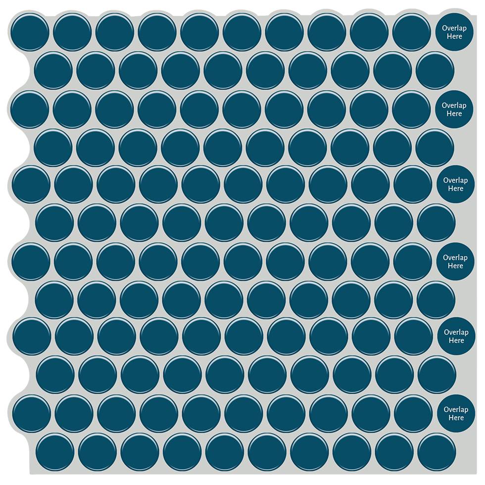 Penny Round Stick on Tile (Blue) - Sticky Tiles™ Australia