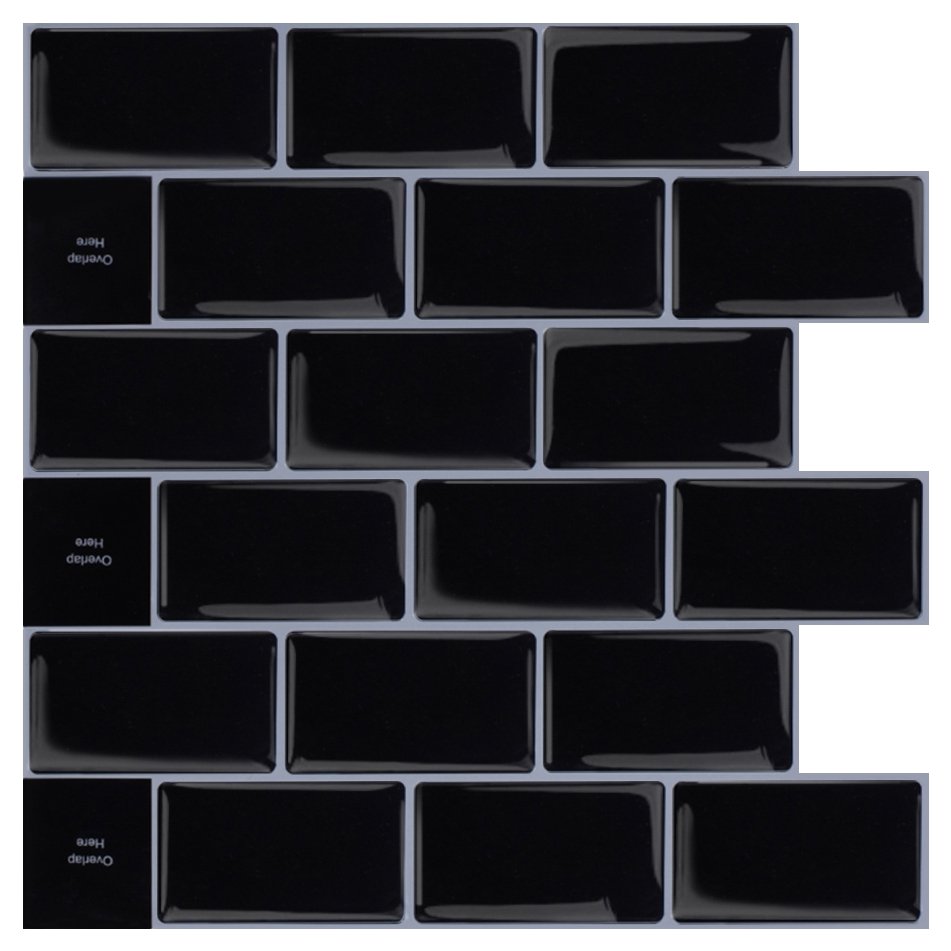 Subway Stick on Tile (Black) - Sticky Tiles™ Australia
