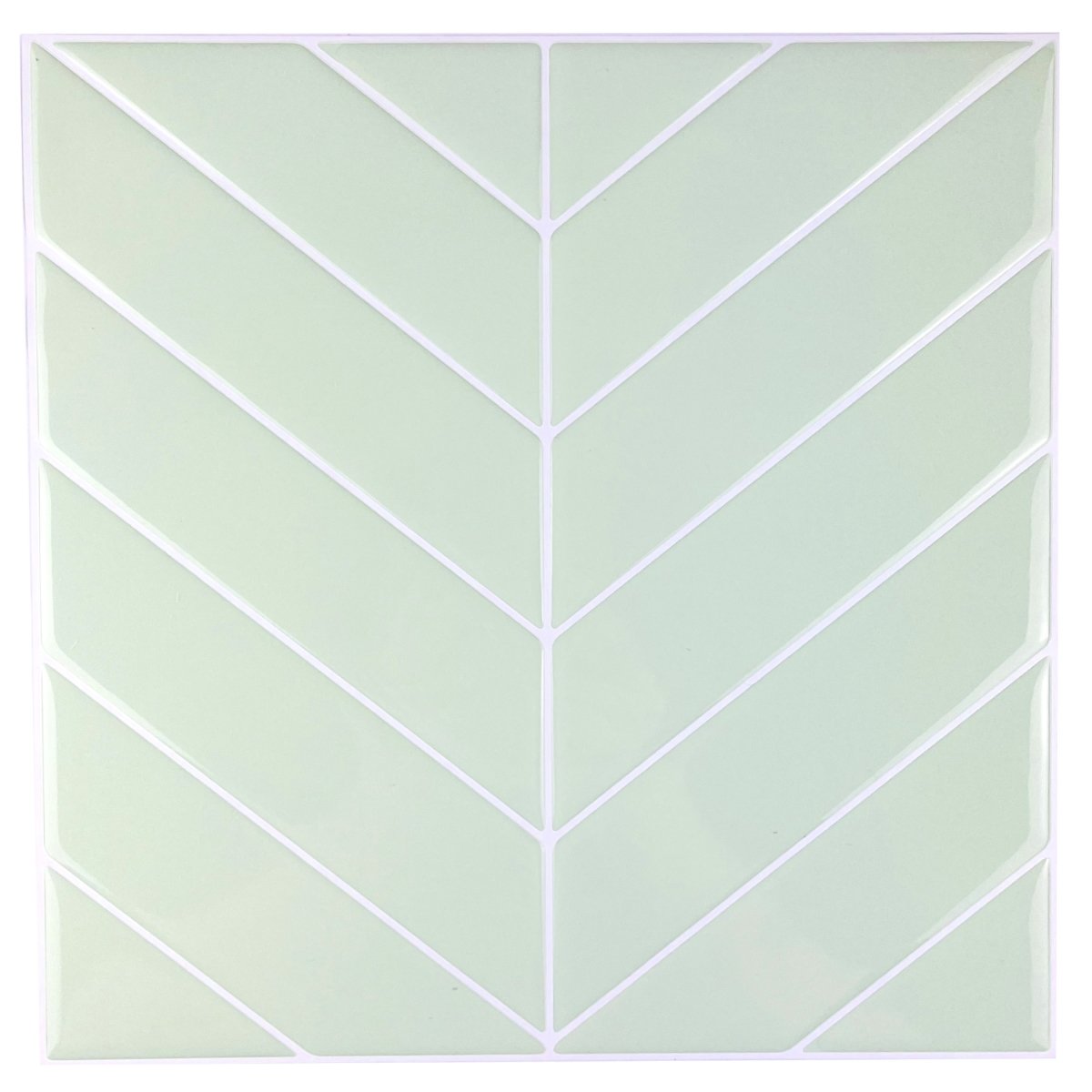 Chevron Stick on Tile (Mint Green) - Sticky Tiles™ Australia