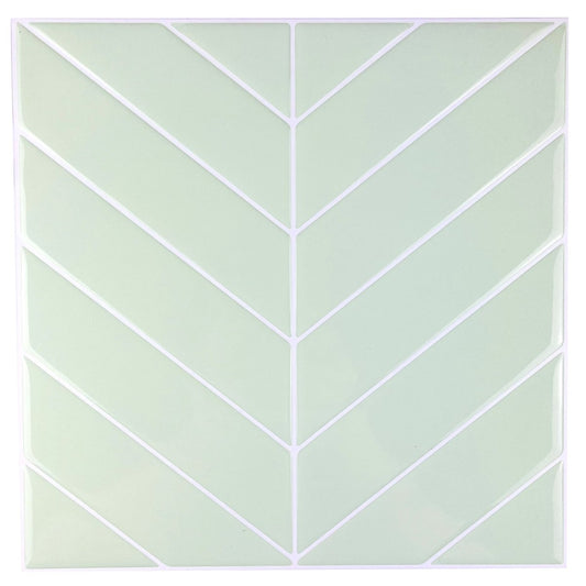 Chevron Stick on Tile (Mint Green) - Sticky Tiles™ Australia