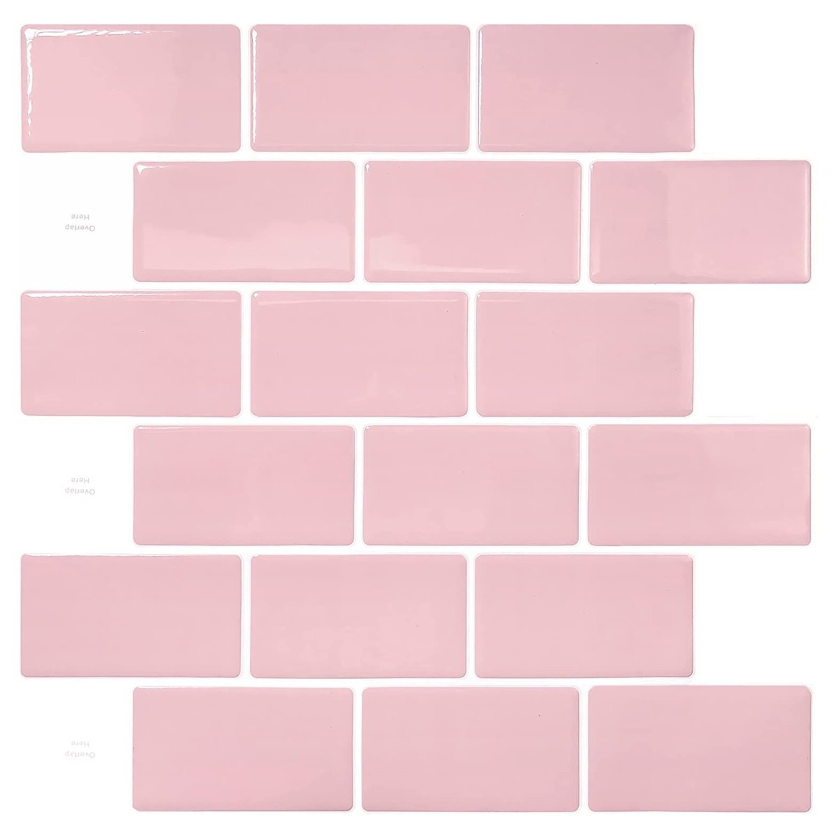 Subway Stick on Tile (Pink) - Sticky Tiles™ Australia