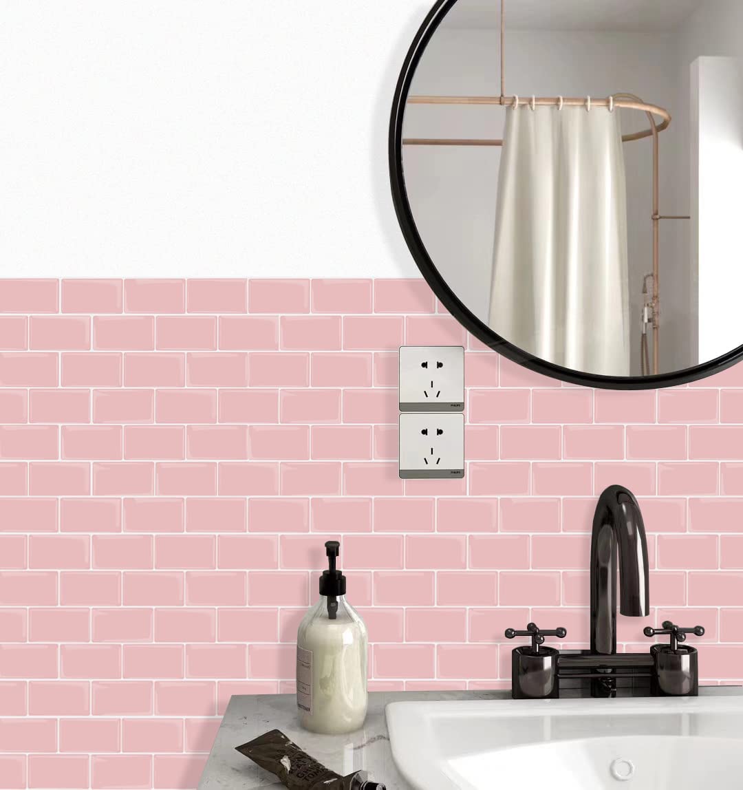 Subway Stick on Tile (Pink) - Sticky Tiles™ Australia