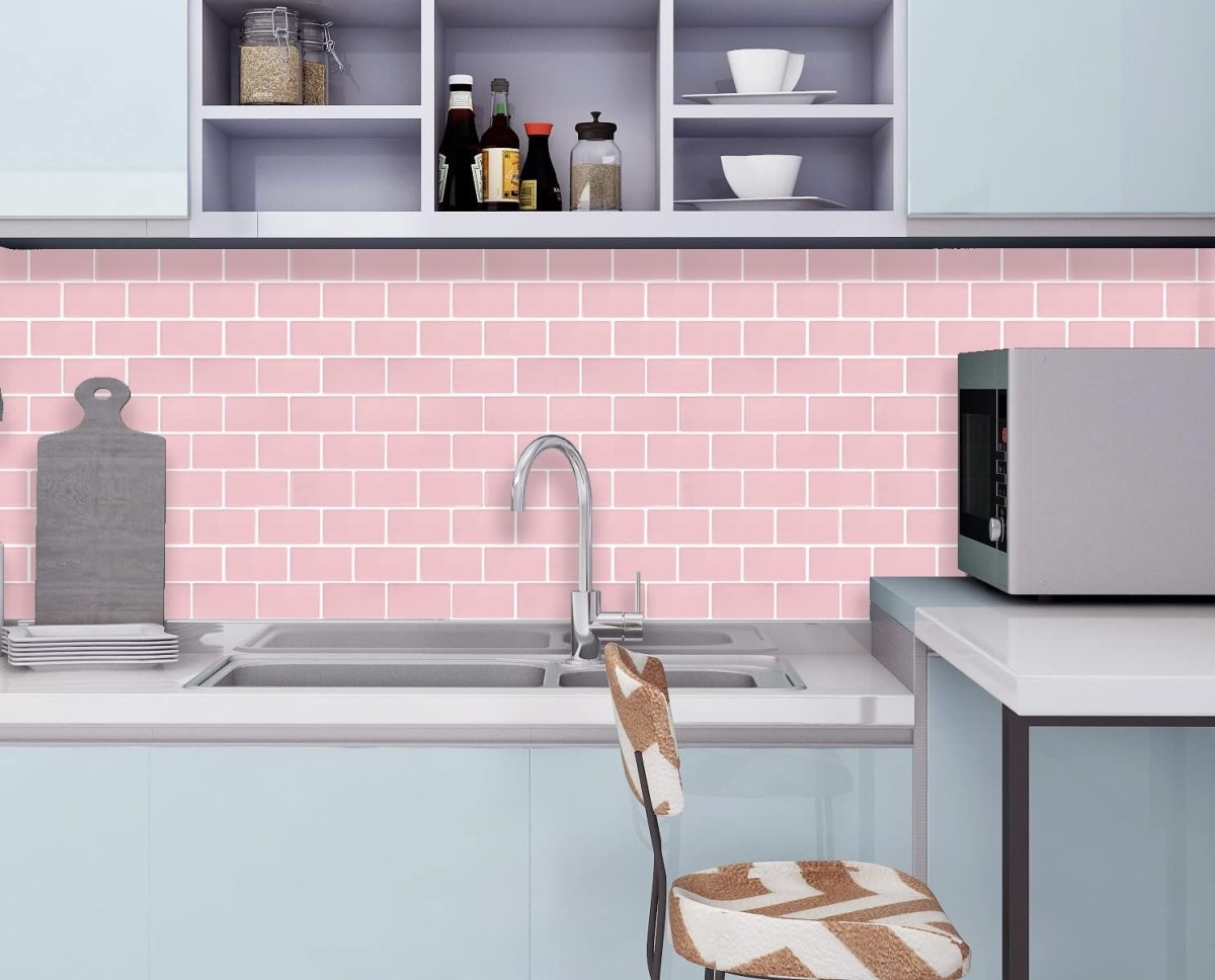 Subway Stick on Tile (Pink) - Sticky Tiles™ Australia